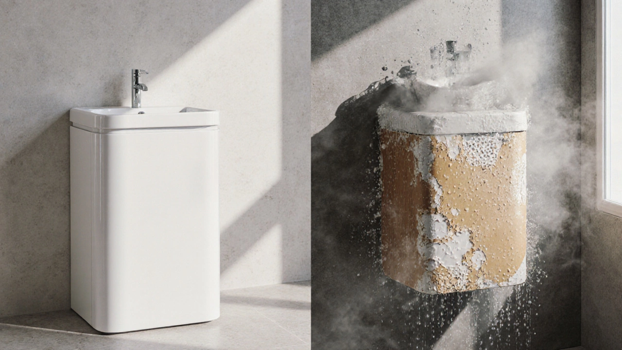 Что лучше для ванной комнаты: МДФ или ДСП? Практическое сравнение