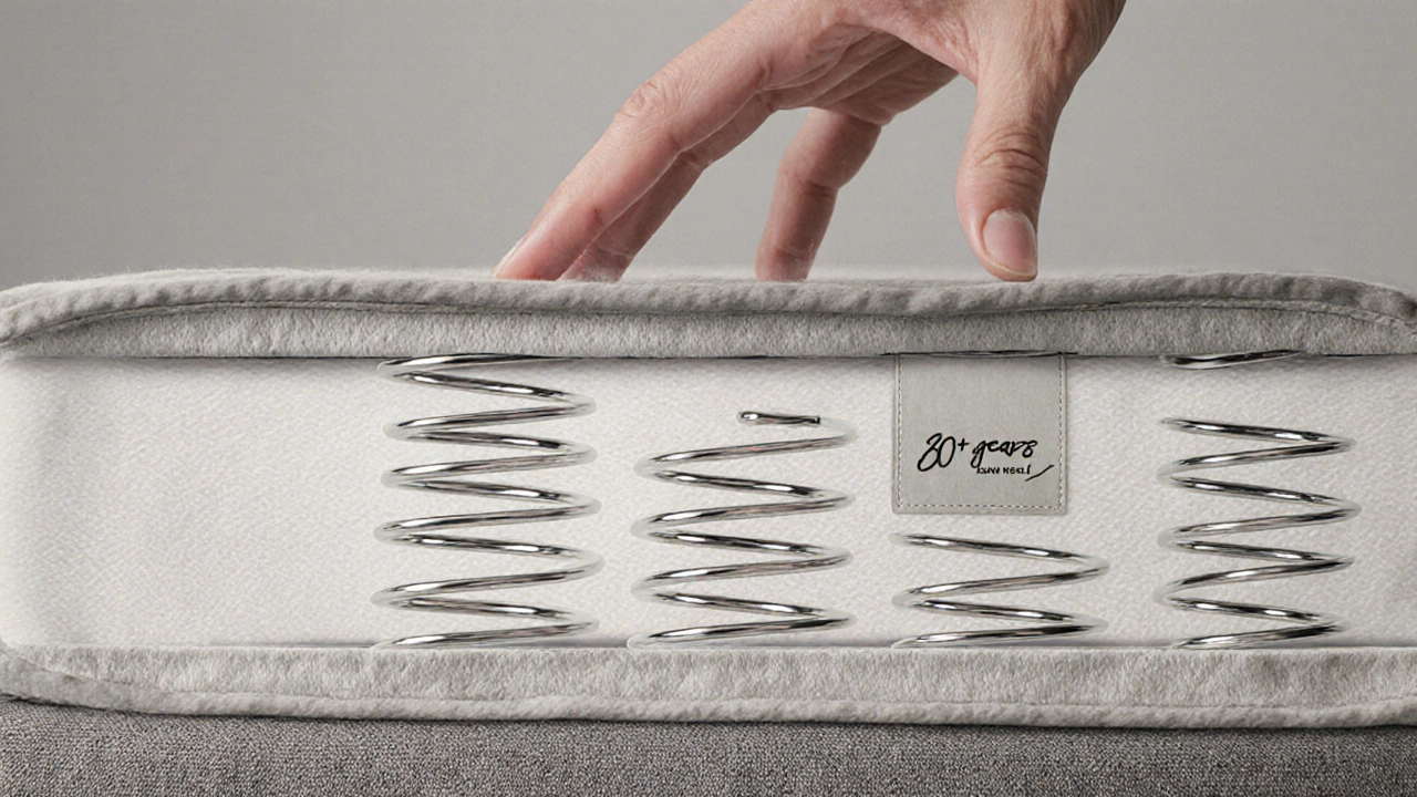 Пружинный блок Боннель в разрезе, демонстрирующий упругость и равномерную нагрузку.