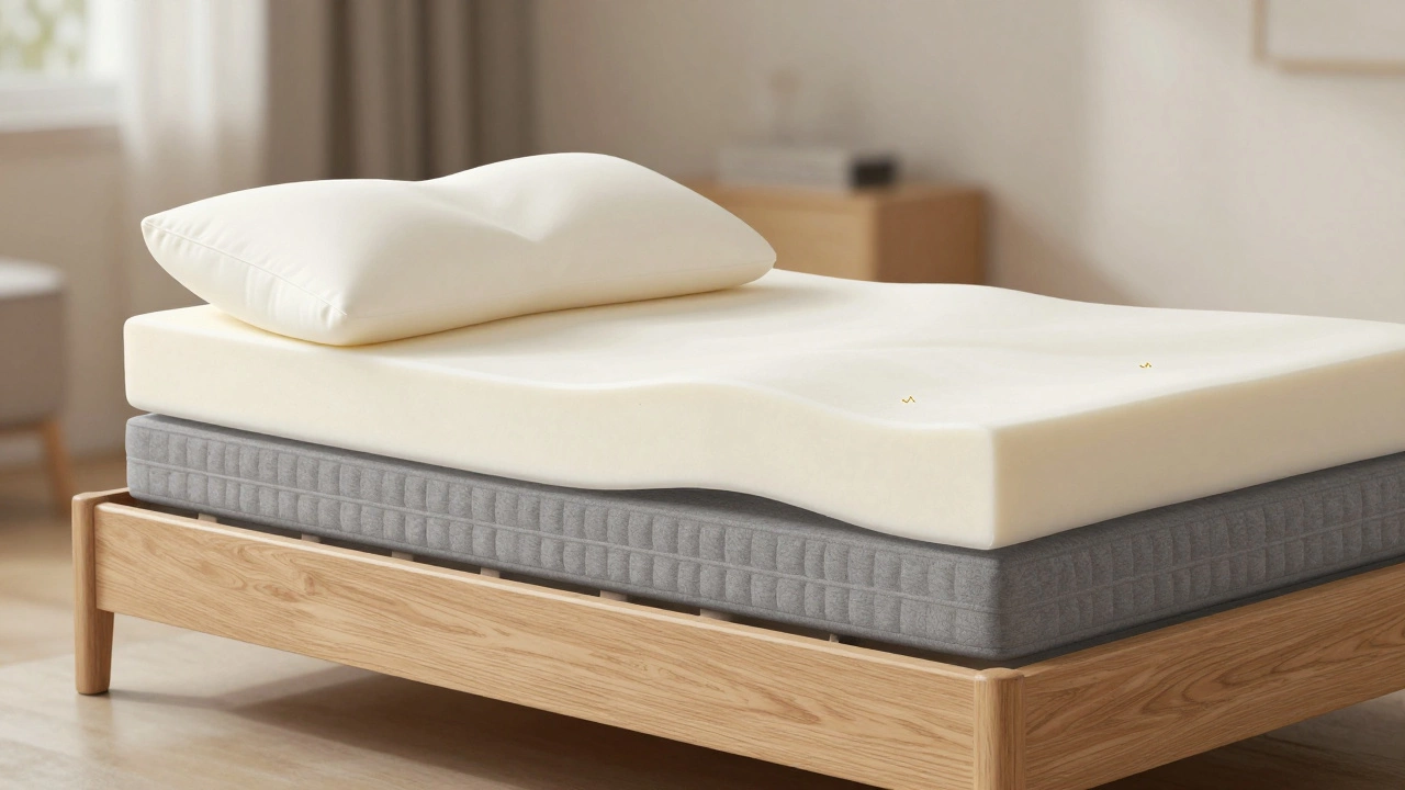 Разрез спального места: каркас, пружины, латекс и подушка, показывающие слои поддержки тела