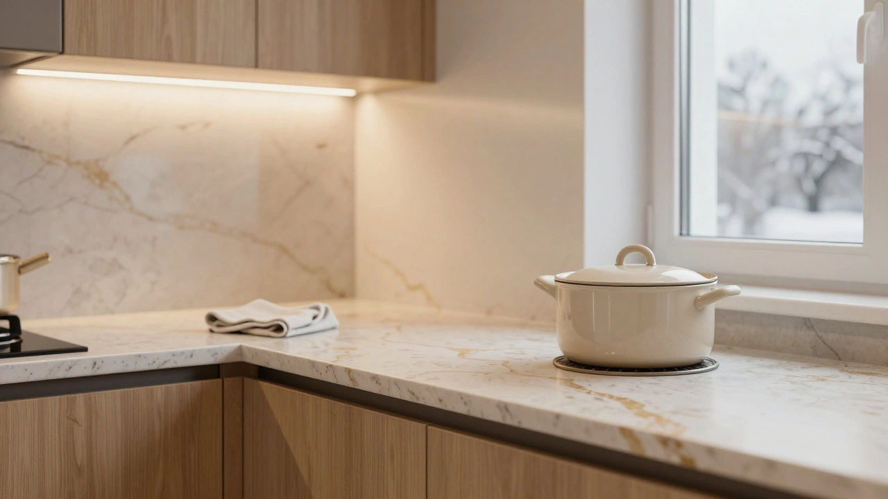 Какие сейчас модные столешницы для кухни в 2026 году