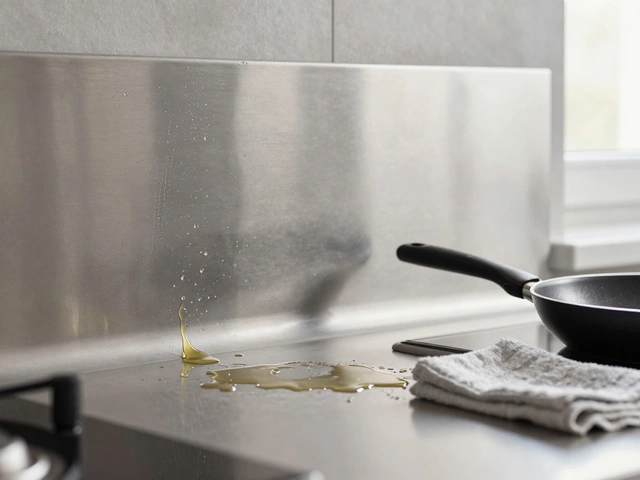 Какой фартук на кухне самый практичный: материалы, уход и реальные примеры