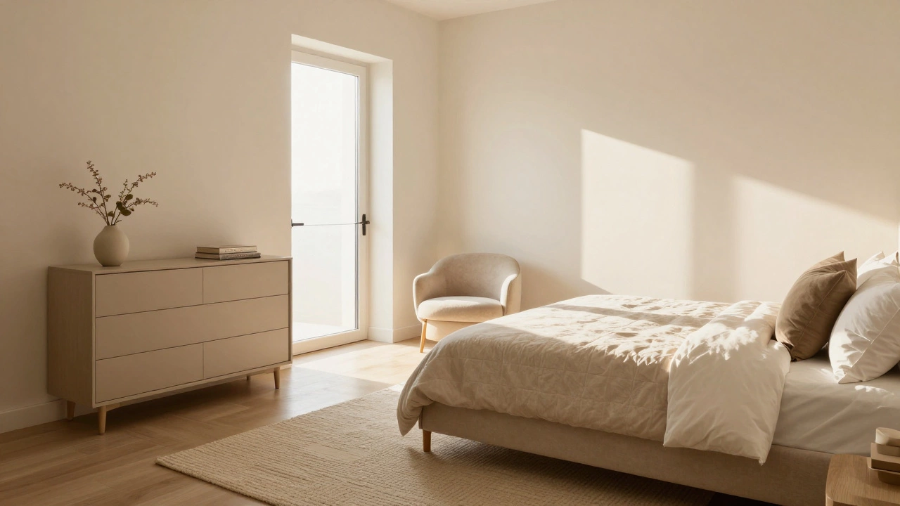 Правильная расстановка мебели в маленькой спальне с зоной-буфером